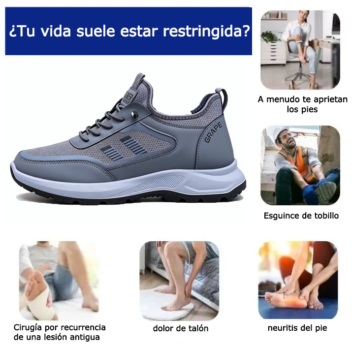 FOUNNE® 【🔥Oferta especial de hoy: 60% de descuento🎁】Zapatillas cómodas para caminar | Zapatillas ligeras y duraderas👟 | Camina sin fatiga durante todo el día | Soporte para el arco del pie | Alivia eficazmente los problemas de los pies✅