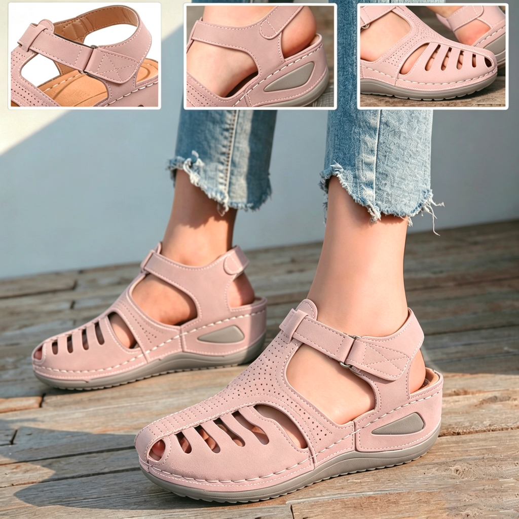 Zapatos ortopédicos FOUNNE® [🔥Oferta por tiempo limitado🎁] Sandalias de verano | Diseño ergonómico | Construcción calada | Cómodas y transpirables | Alivio del dolor ✅