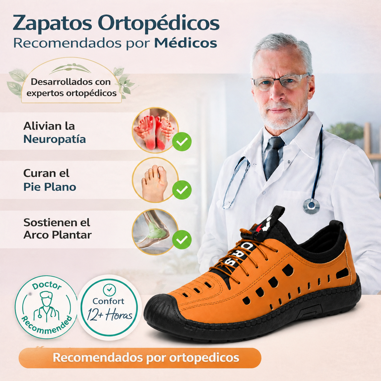 🐂 Zapatos de piel de becerro para hombre, cosidos a mano en Australia ✅ Sandalias ortopédicas de diseño ergonómico 🦶 con absorción de impactos