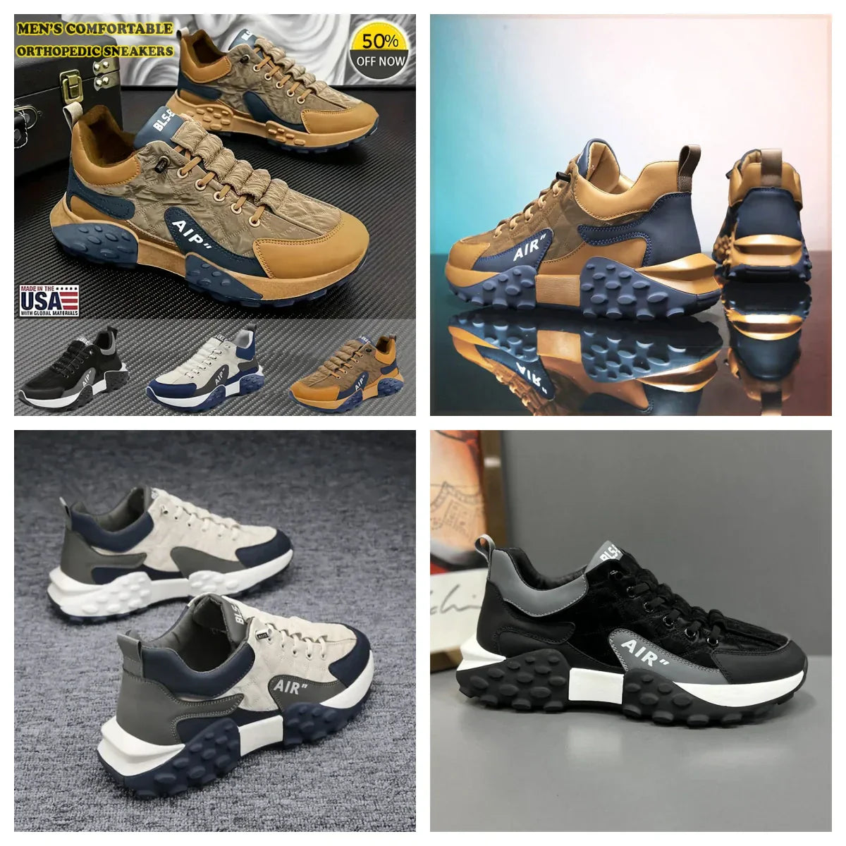 Founne® 【🔥¡Solo por tiempo limitado, a mitad de precio hoy!⏰】Zapatillas deportivas | Súper absorción de impactos | Cómodas y sin dolor | Impermeables y antideslizantes | Corrección de la marcha👟