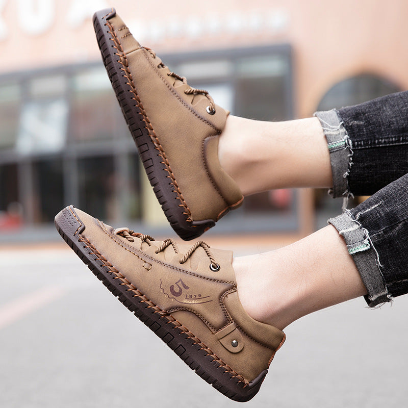 (🎉 Último día 70% de descuento, no te lo pierdas) 🐂 Zapatos ortopédicos de piel de becerro australiana para hombre 👞 Cosidos a mano, transpirables ✅ Soporte de arco: caminar cómodo