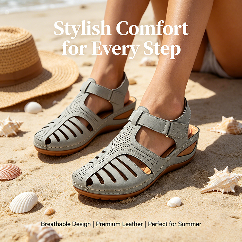 Zapatos ortopédicos FOUNNE® [🔥Oferta por tiempo limitado🎁] Sandalias de verano | Diseño ergonómico | Construcción calada | Cómodas y transpirables | Alivio del dolor ✅