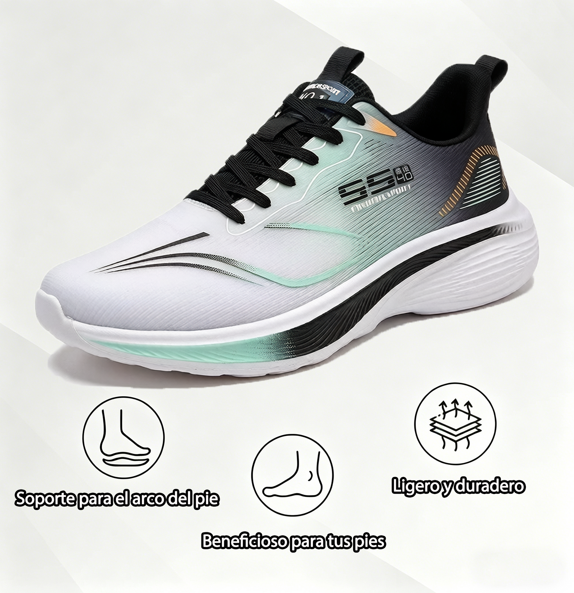 FOUNNE® 【🔥Oferta especial de hoy: 60% de descuento🎁】Zapatillas cómodas para caminar | Zapatillas ligeras y duraderas👟 | Camina sin fatiga durante todo el día | Soporte para el arco del pie | Alivia eficazmente los problemas de los pies✅