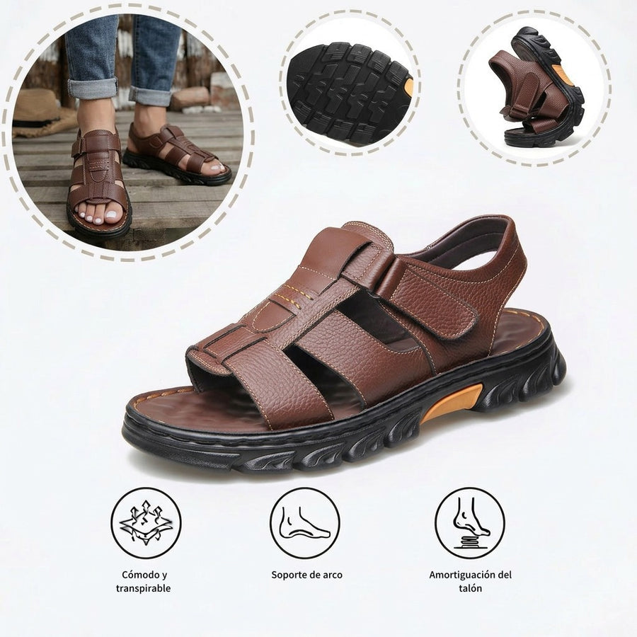 🔥 Sandalias ortopédicas de verano para hombre | Diseño ergonómico, soporte para el arco del pie, comodidad durante todo el día | Antideslizantes y transpirables ✅