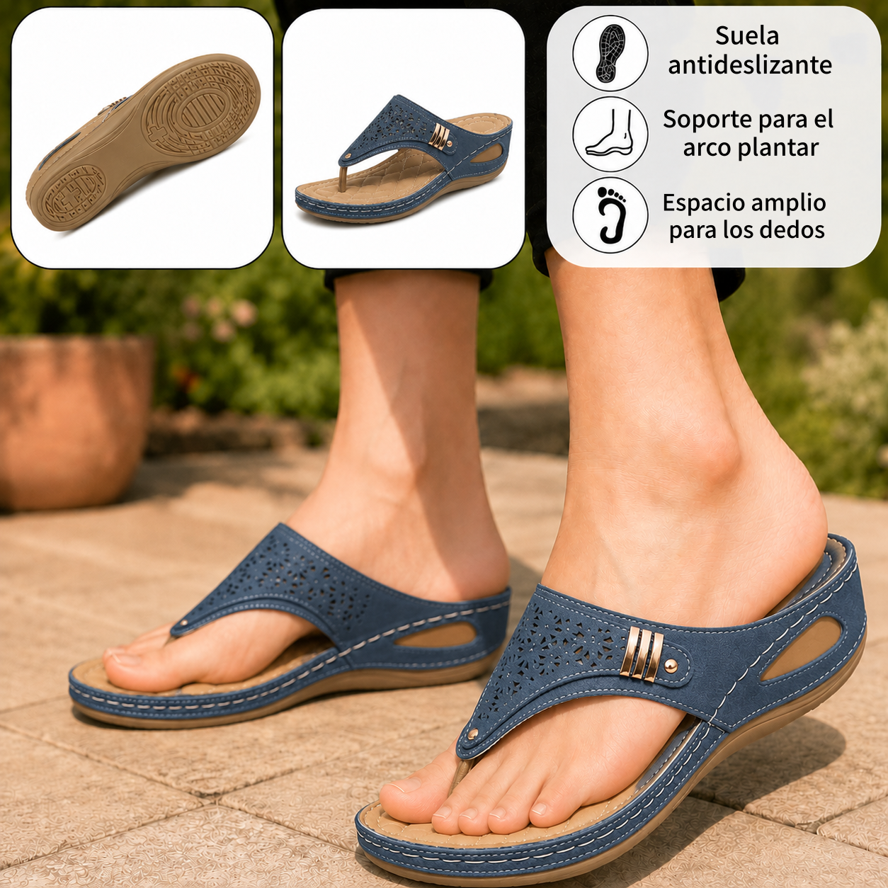 ⏰ ¡Último día! ¡50 % de descuento! ¡No te lo pierdas! ✅️ Sandalias cómodas con soporte para el arco del pie: alivian el dolor de pies y cuentan con un diseño ergonómico.