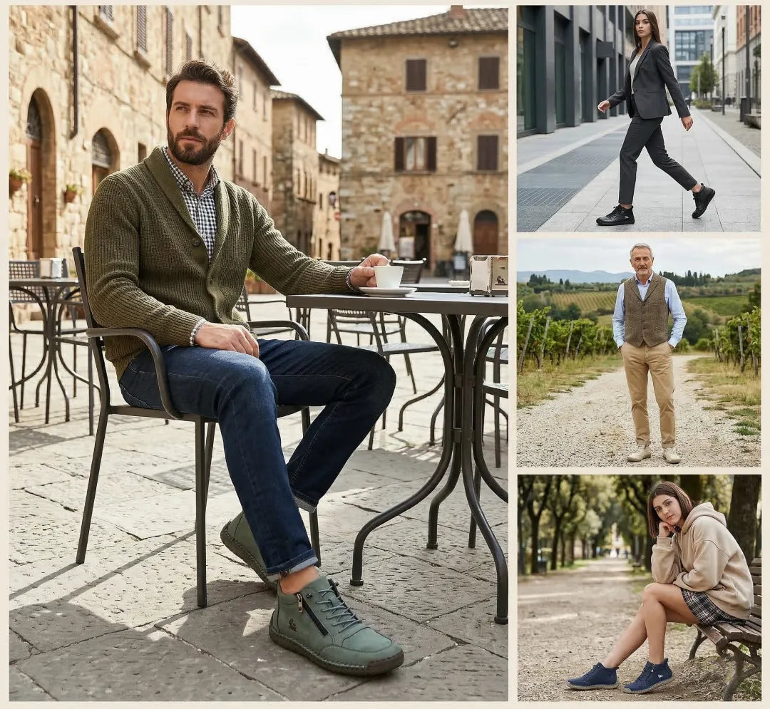 Founne® 【🔥¡Hoy a mitad de precio! ⏰】Comodidad para caminar todo el día | Diseño con soporte para el arco | Súper amortiguación | Alivia el dolor de pies | Impermeable y antideslizante | Corrige la marcha👟