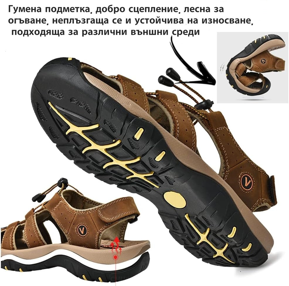 Zapatos ortopédicos FOUNNE® [🔥60% de descuento hoy🎁] Nuevas sandalias europeas de cuero genuino ✅ Diseño de punta ancha | Cierre de velcro | Suela duradera y antideslizante | 🔴Soporte de arco multipunto | Suaves y cómodas