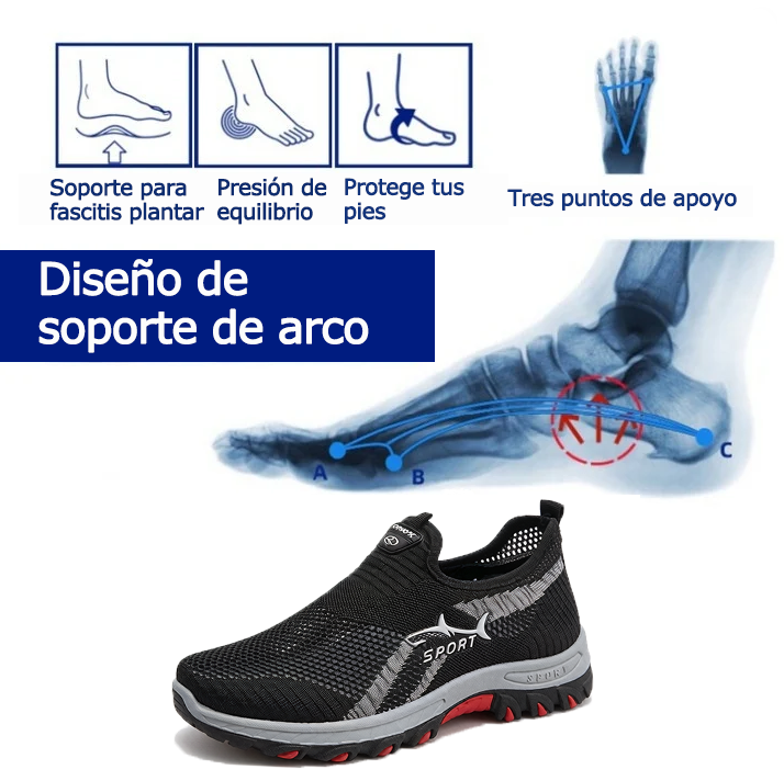 Founne® 【🔥¡Hoy a mitad de precio! ⏰】Comodidad para caminar todo el día | Diseño con soporte para el arco | Súper amortiguación | Alivia el dolor de pies | Impermeable y antideslizante | Corrige la marcha👟