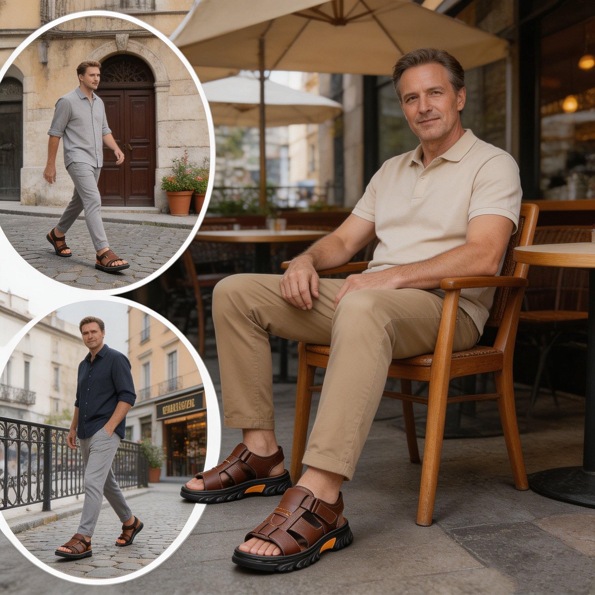 🔥 Sandalias ortopédicas de verano para hombre | Diseño ergonómico, soporte para el arco del pie, comodidad durante todo el día | Antideslizantes y transpirables ✅
