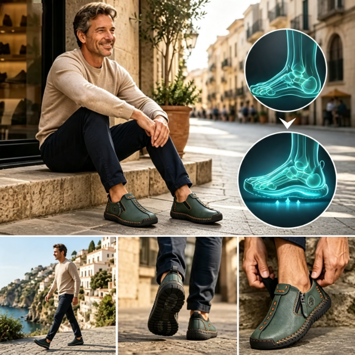 🎉 ¡Último día! ¡50% de descuento! ✅ Zapatos ortopédicos diseñados para personas con problemas en los pies, hechos de piel de becerro australiana. 👞 Proporcionan soporte para el arco del pie y alivian el dolor de espalda, articulaciones y pies.