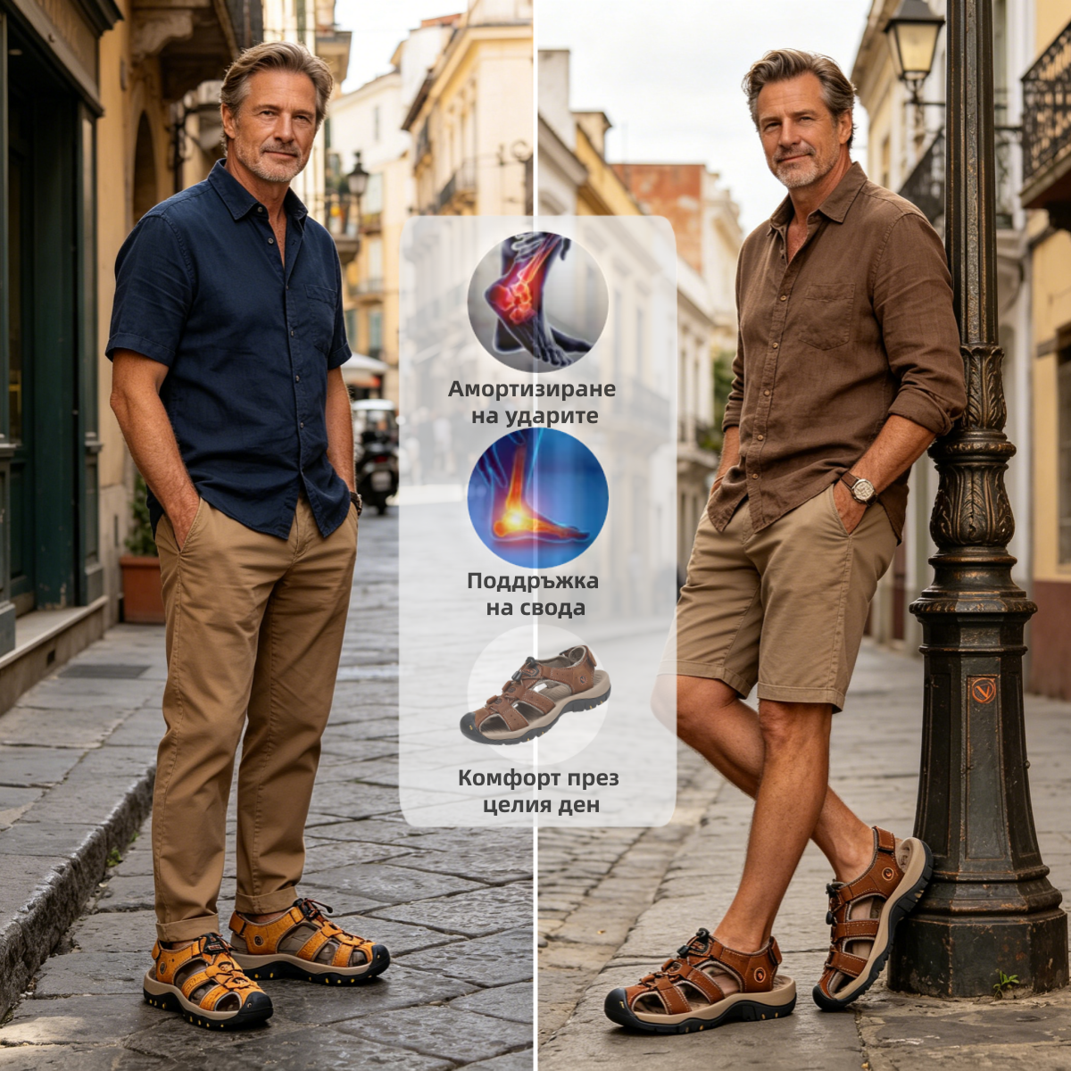 Zapatos ortopédicos FOUNNE® [🔥60% de descuento hoy🎁] Nuevas sandalias europeas de cuero genuino ✅ Diseño de punta ancha | Cierre de velcro | Suela duradera y antideslizante | 🔴Soporte de arco multipunto | Suaves y cómodas