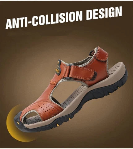 Founne 【⏰¡Nuevos zapatos de playa, 50% de descuento hoy!】 Fabricados en piel de vacuno de primera calidad, cómodos y transpirables, alivian la fatiga del pie. El calzado perfecto para el verano.