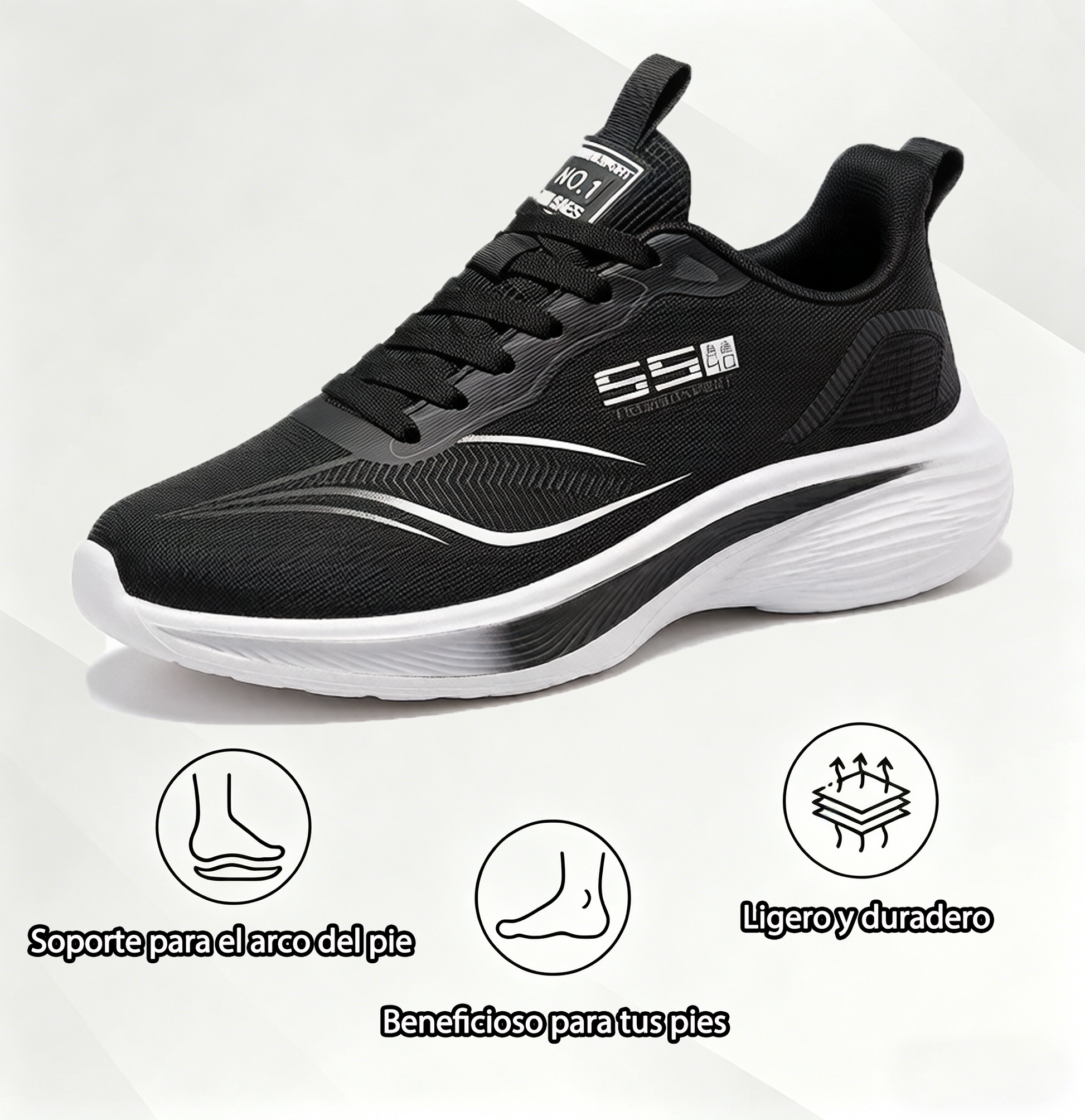 FOUNNE® 【🔥Oferta especial de hoy: 60% de descuento🎁】Zapatillas cómodas para caminar | Zapatillas ligeras y duraderas👟 | Camina sin fatiga durante todo el día | Soporte para el arco del pie | Alivia eficazmente los problemas de los pies✅