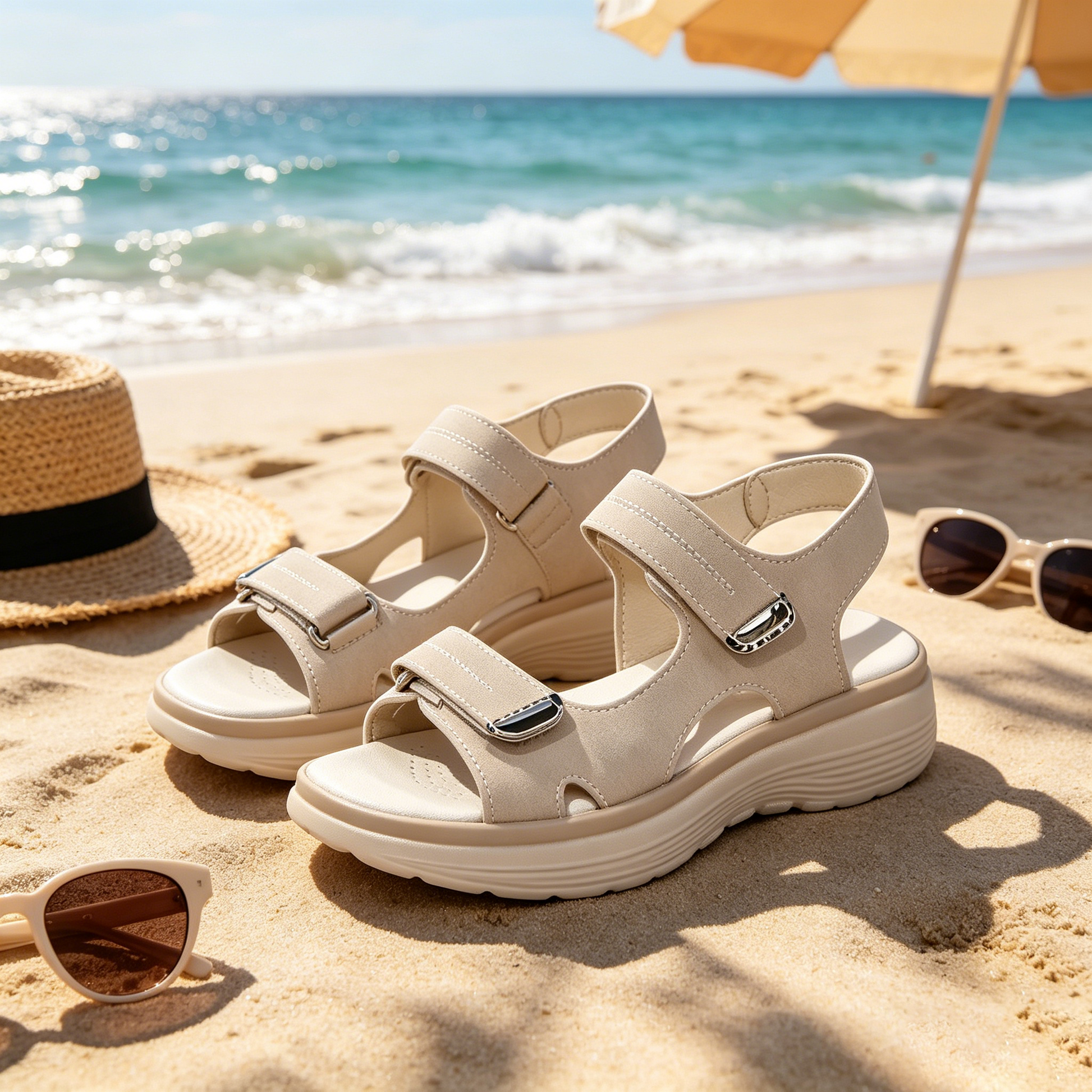 Zapatos ortopédicos FOUNNE® [🔥¡Hoy a mitad de precio!🎁] 🎉 ¡Nuevas sandalias para mujer! | Frescas y transpirables | 👟 Plantillas de espuma viscoelástica | 🚶‍♂️ Caminar sin dolor | Soporte ortopédico + Experiencia cómoda