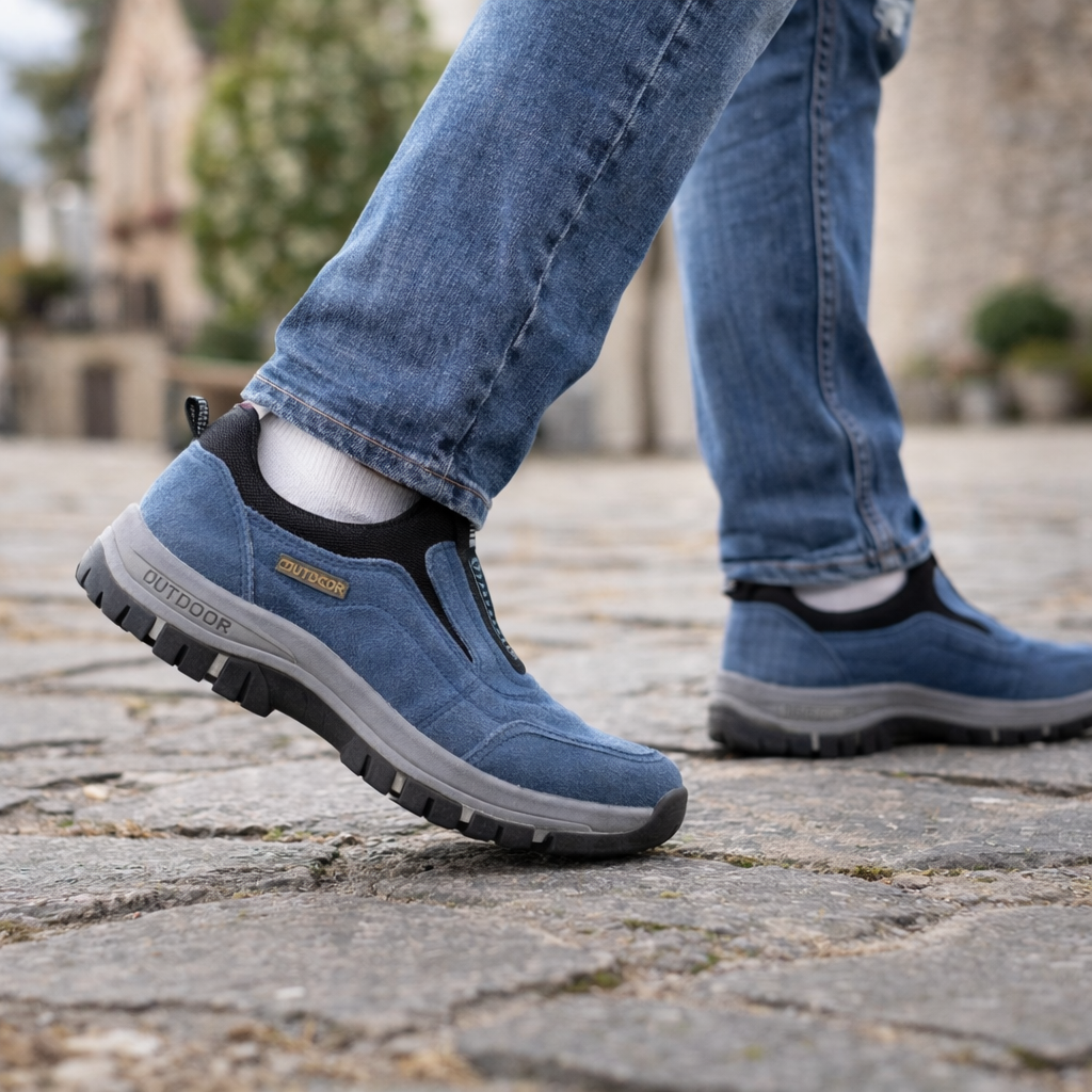 FOUNNE® 【🔥Oferta especial de hoy: 60% de descuento🎁】👞Zapatos ortopédicos de gamuza para hombre ✅ Alivian el dolor de pies ✅ Soporte para el arco: comodidad durante todo el día👟（副本）
