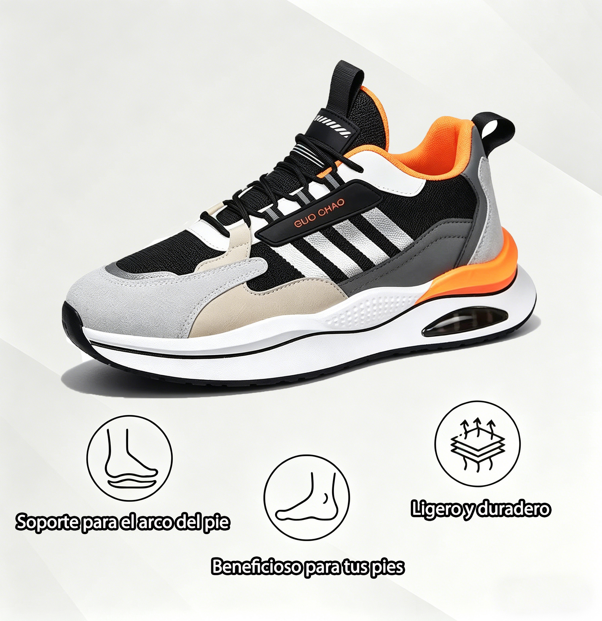 FOUNNE® 【🔥Oferta especial de hoy: 60% de descuento🎁】Zapatillas cómodas para caminar | Zapatillas ligeras y duraderas👟 | Camina sin fatiga durante todo el día | Soporte para el arco del pie | Alivia eficazmente los problemas de los pies✅