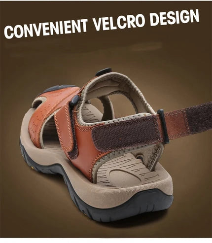 Founne 【⏰¡Nuevos zapatos de playa, 50% de descuento hoy!】 Fabricados en piel de vacuno de primera calidad, cómodos y transpirables, alivian la fatiga del pie. El calzado perfecto para el verano.