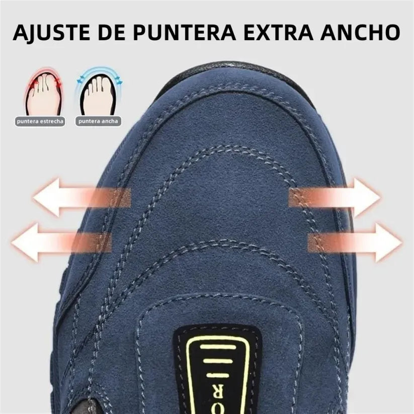 FOUNNE® 【🔥Oferta especial de hoy: 60% de descuento🎁】👞Zapatos ortopédicos de gamuza para hombre ✅ Alivian el dolor de pies ✅ Soporte para el arco: comodidad durante todo el día👟
