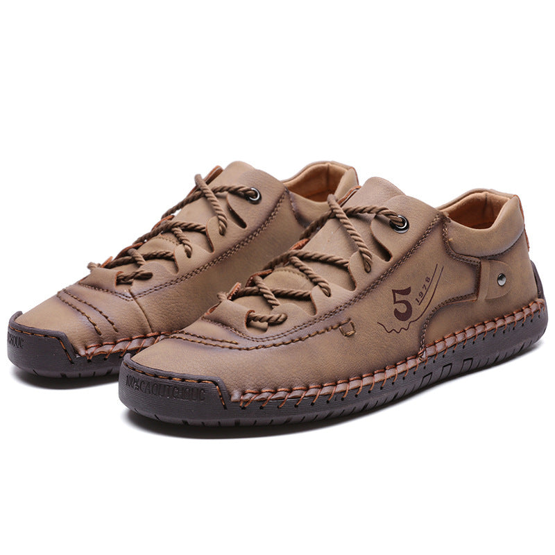 (🎉 Último día 70% de descuento, no te lo pierdas) 🐂 Zapatos ortopédicos de piel de becerro australiana para hombre 👞 Cosidos a mano, transpirables ✅ Soporte de arco: caminar cómodo