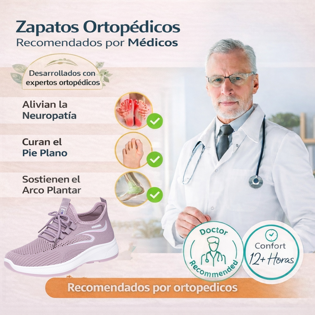 🎉¡Último día! ¡50% de descuento! ✅ Zapatos ortopédicos diseñados específicamente para personas con problemas en los pies, que brindan soporte para el arco plantar y alivian el dolor de espalda, articulaciones y pies.