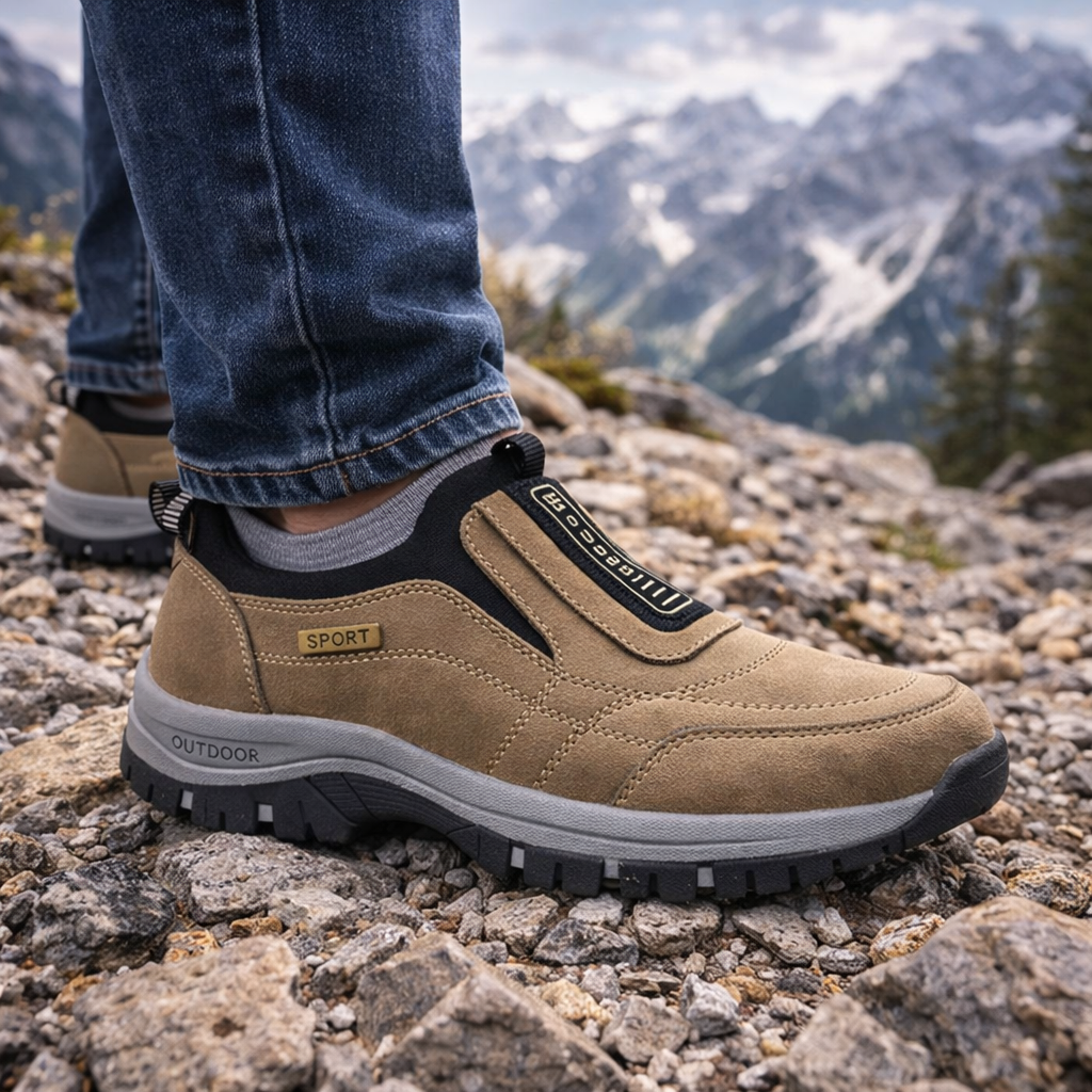 FOUNNE® 【🔥Oferta especial de hoy: 60% de descuento🎁】👞Zapatos ortopédicos de gamuza para hombre ✅ Alivian el dolor de pies ✅ Soporte para el arco: comodidad durante todo el día👟（副本）