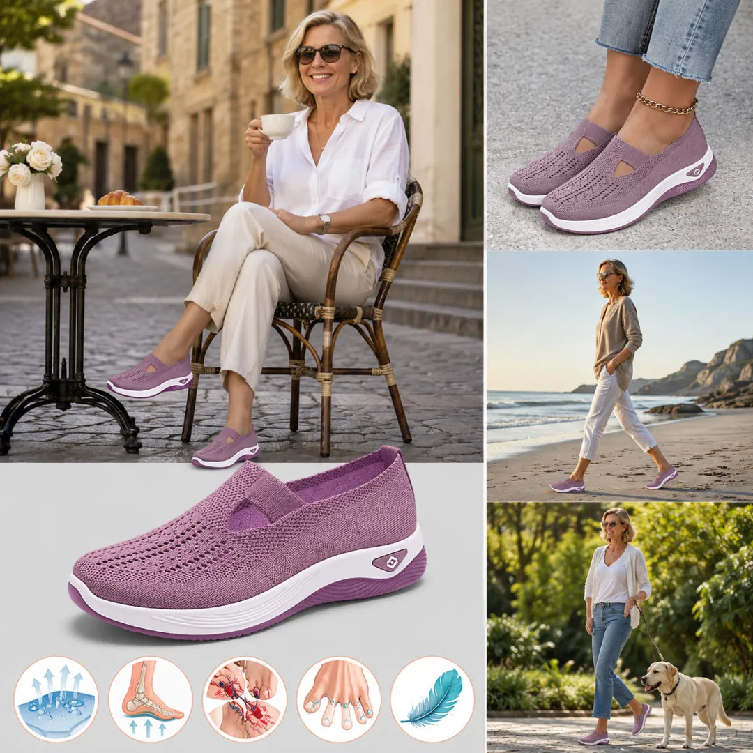 Zapatos ortopédicos FOUNNE® [🔥Oferta por tiempo limitado🎁] Zapatos cómodos para caminar | Diseño transpirable | Frescos y transpirables | Mejoran la forma de las piernas | Alivian el dolor de pies ✅