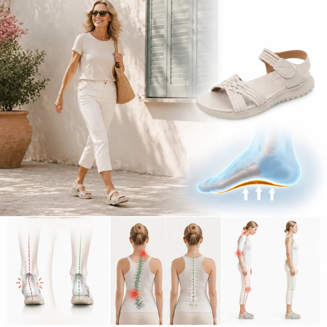 ⏰ ¡Último día! ¡50 % de descuento! ¡No te lo pierdas! ✅️ Sandalias cómodas con soporte para el arco del pie: alivian el dolor de pies y cuentan con un diseño ergonómico.