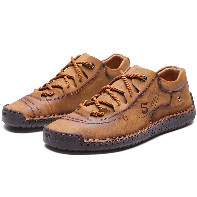 (🎉 Último día 70% de descuento, no te lo pierdas) 🐂 Zapatos ortopédicos de piel de becerro australiana para hombre 👞 Cosidos a mano, transpirables ✅ Soporte de arco: caminar cómodo