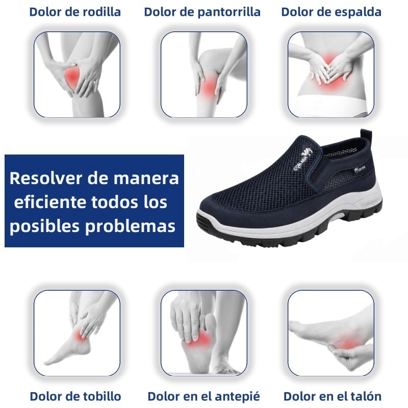 🔥 ¡50% de descuento hoy! 👞 Zapatos cómodos para caminar para hombre ✅ Alivian el dolor de pies ✅ Ligeros y transpirables, cómodos para caminar todo el día.