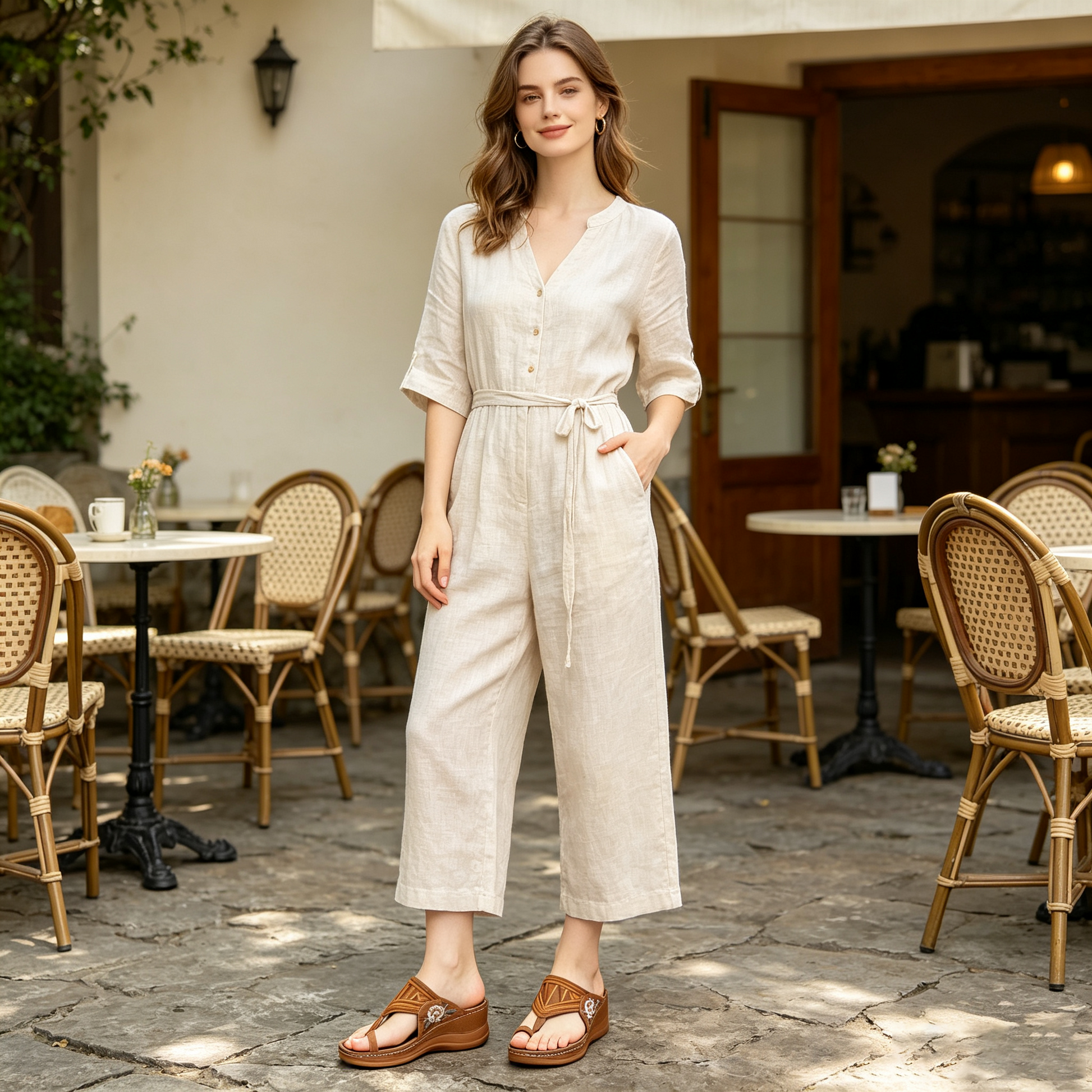 Zapatos ortopédicos FOUNNE® [🔥Oferta a mitad de precio🎁] Sandalias retro de verano bordadas | Frescas y transpirables | Camina sin fatiga todo el día | Antideslizantes y cómodas ✅
