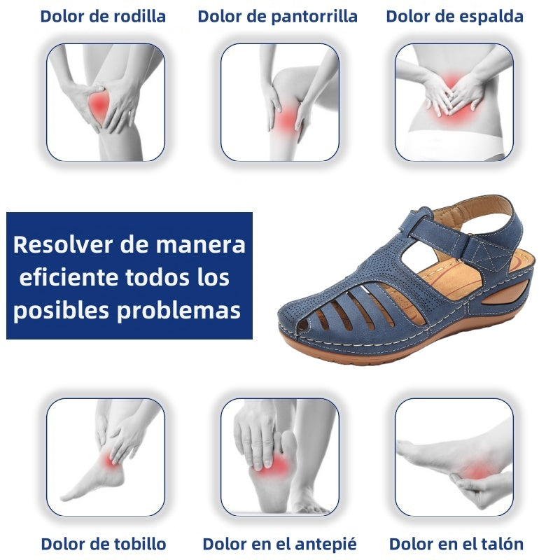 Zapatos ortopédicos FOUNNE® [🔥Oferta por tiempo limitado🎁] Sandalias de verano | Diseño ergonómico | Construcción calada | Cómodas y transpirables | Alivio del dolor ✅