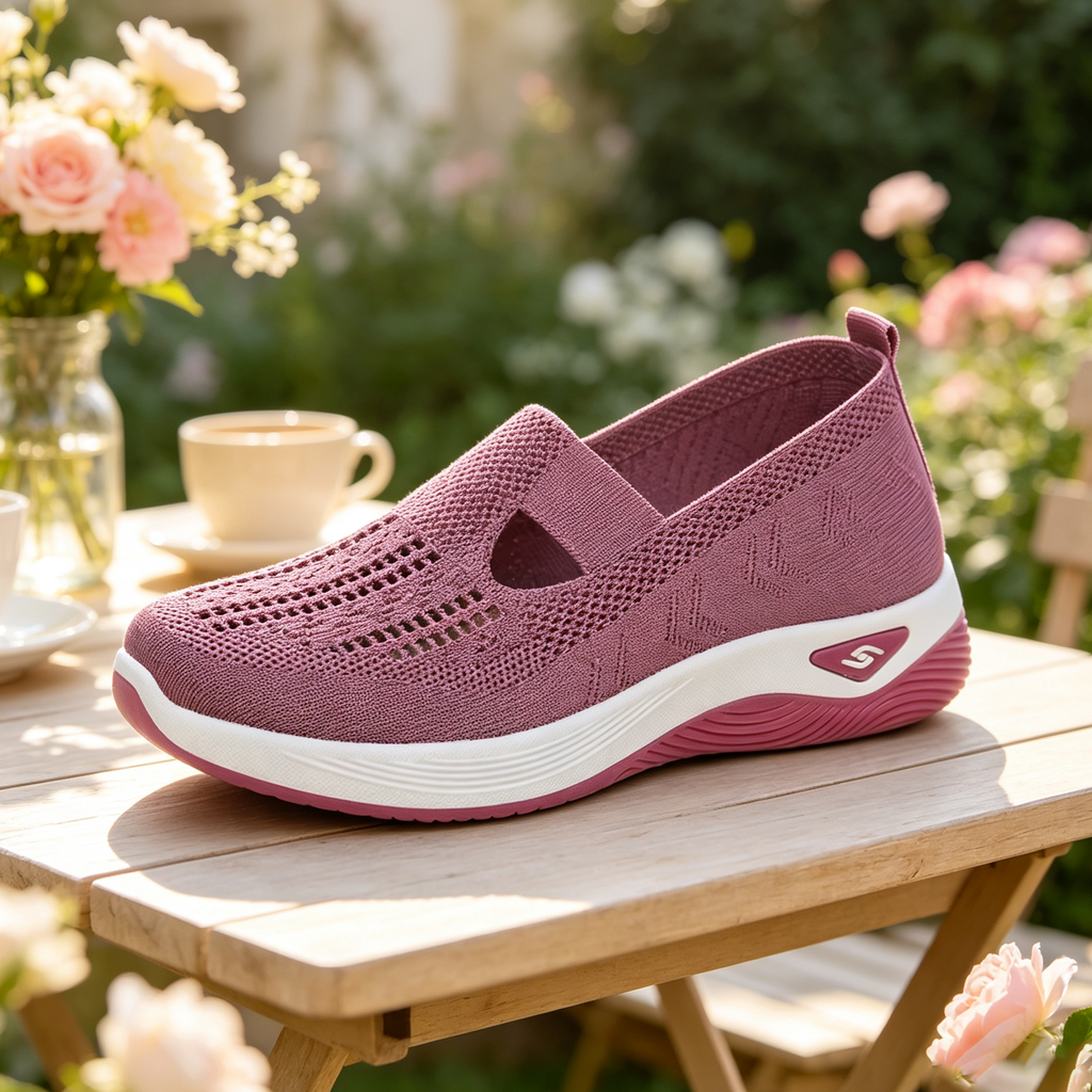 Zapatos ortopédicos FOUNNE® 🔥50% de descuento🎁：Zapatillas transpirables Flyknit para caminar, que brindan comodidad durante todo el día