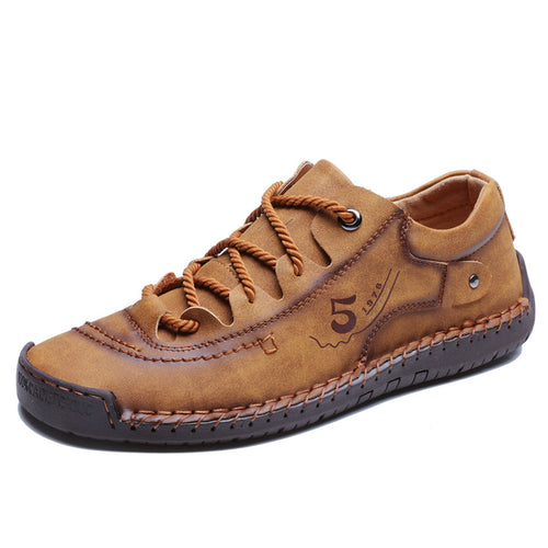 (🎉 Último día 70% de descuento, no te lo pierdas) 🐂 Zapatos ortopédicos de piel de becerro australiana para hombre 👞 Cosidos a mano, transpirables ✅ Soporte de arco: caminar cómodo
