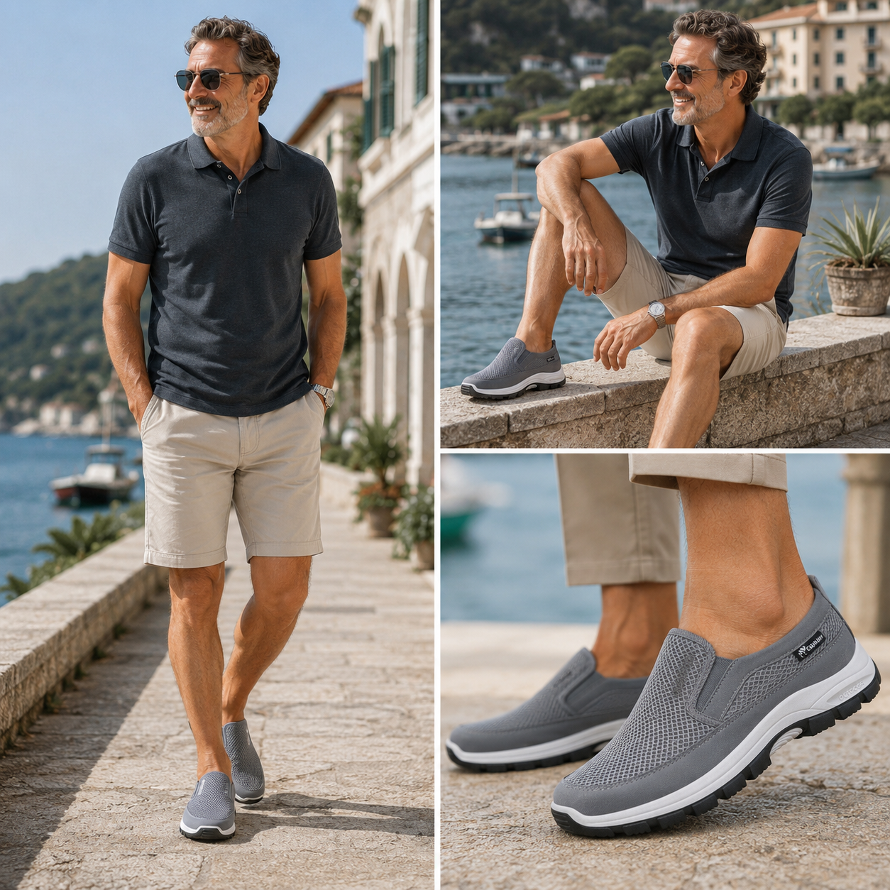 🔥 ¡50% de descuento hoy! 👞 Zapatos cómodos para caminar para hombre ✅ Alivian el dolor de pies ✅ Ligeros y transpirables, cómodos para caminar todo el día.