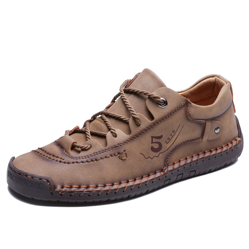 (🎉 Último día 70% de descuento, no te lo pierdas) 🐂 Zapatos ortopédicos de piel de becerro australiana para hombre 👞 Cosidos a mano, transpirables ✅ Soporte de arco: caminar cómodo