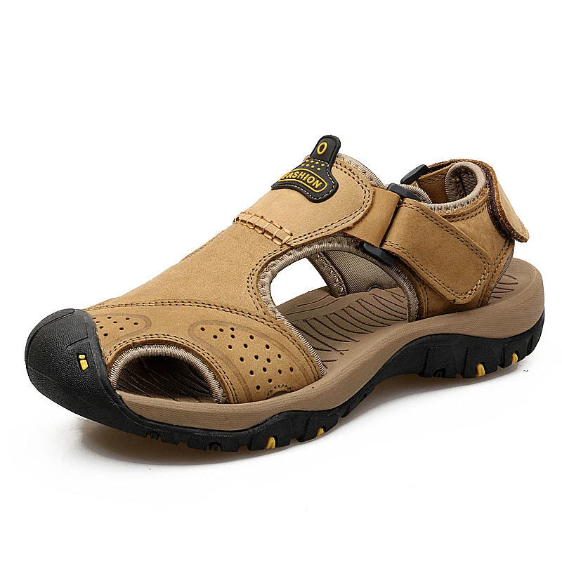 Founne 【⏰¡Nuevos zapatos de playa, 50% de descuento hoy!】 Fabricados en piel de vacuno de primera calidad, cómodos y transpirables, alivian la fatiga del pie. El calzado perfecto para el verano.