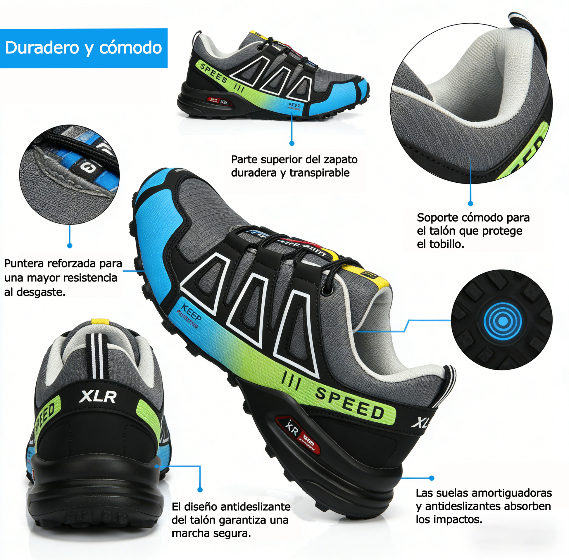 FOUNNE® 【🔥¡Hoy a mitad de precio!⏰】Comodidad para caminar todo el día | Diseño con soporte para el arco | Súper amortiguación | Alivia el dolor de pies | Impermeable y antideslizante | Corrige la marcha👟
