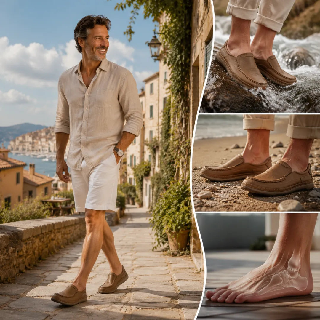 Zapatos ortopédicos FOUNNE® 🔥50% de descuento🎁: Fabricados con cuero genuino de vaca australiana 🐂, comodidad durante todo el día.