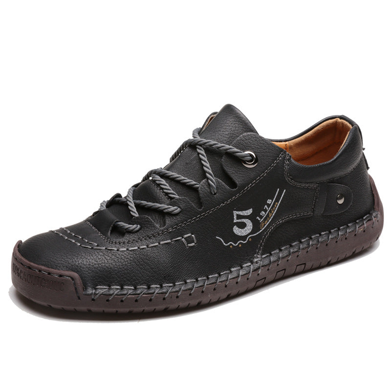 (🎉 Último día 70% de descuento, no te lo pierdas) 🐂 Zapatos ortopédicos de piel de becerro australiana para hombre 👞 Cosidos a mano, transpirables ✅ Soporte de arco: caminar cómodo