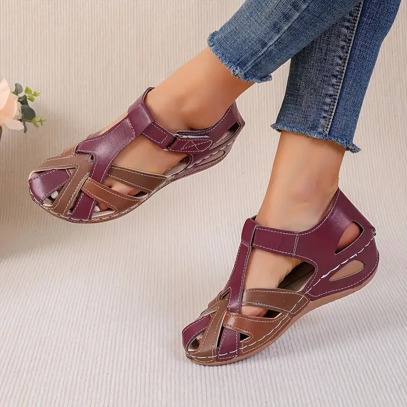 Zapatos ortopédicos FOUNNE® [🔥40% de descuento hoy🎁] Sandalias europeas completamente nuevas ✅ Diseño de punta ancha | Correas de velcro | Suela exterior duradera y antideslizante | 🔴Soporte de arco multipunto | Suaves y cómodas