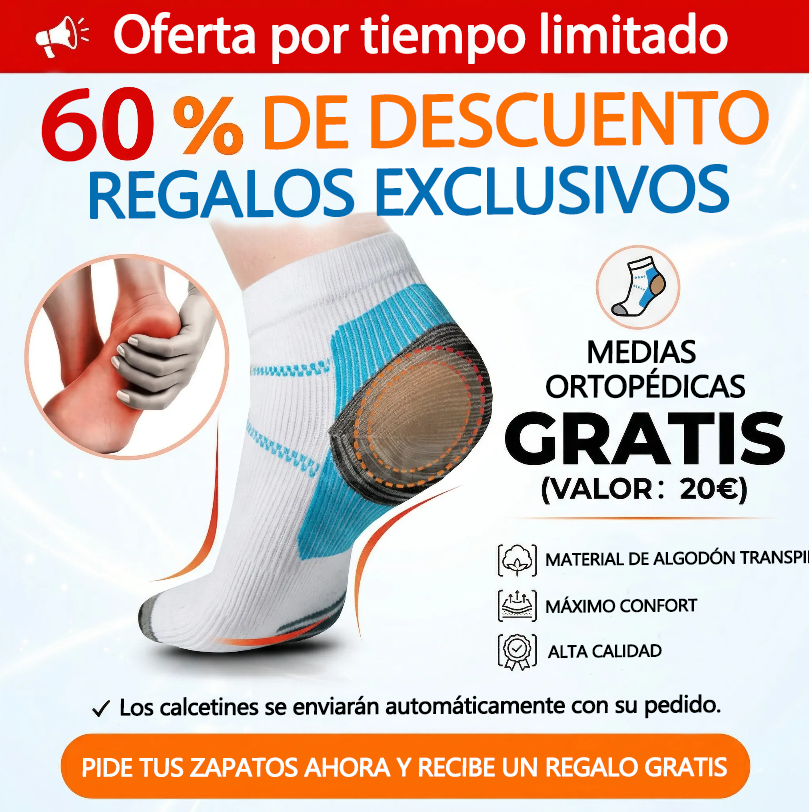 Zapatos ortopédicos FOUNNE® 【🔥60% de descuento hoy🎁】Zapatos cómodos para caminar👟 | Ligeros y duraderos | Camina sin fatiga todo el día | Soporte para el arco | Alivia eficazmente el dolor de espalda y pies✅