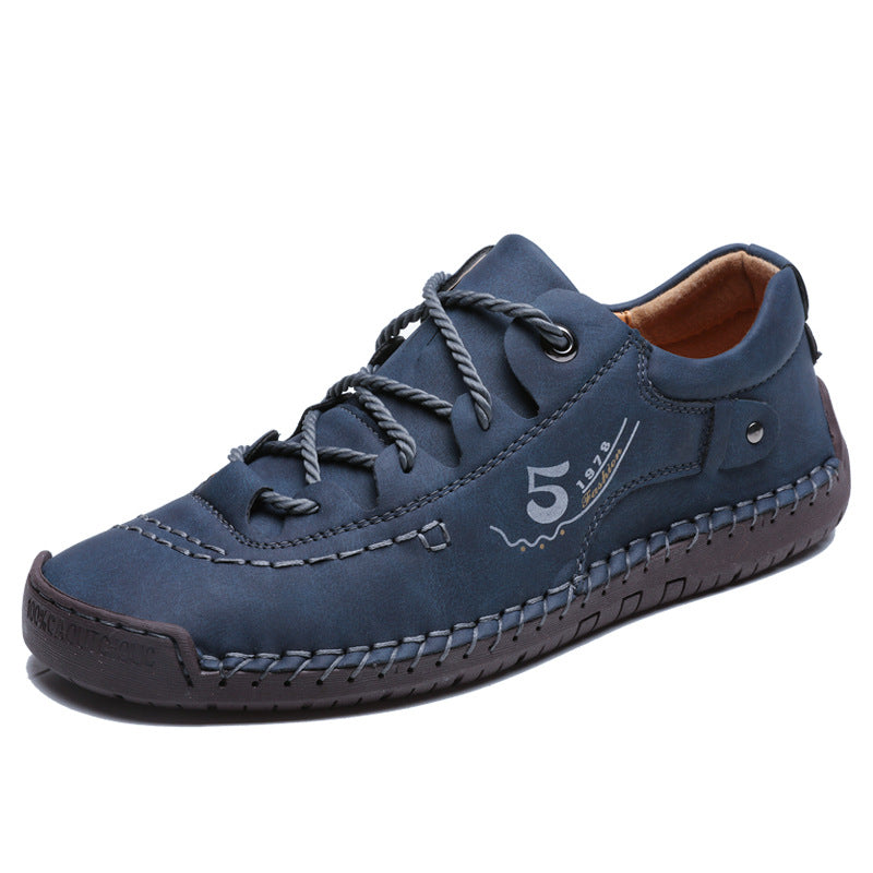 (🎉 Último día 70% de descuento, no te lo pierdas) 🐂 Zapatos ortopédicos de piel de becerro australiana para hombre 👞 Cosidos a mano, transpirables ✅ Soporte de arco: caminar cómodo