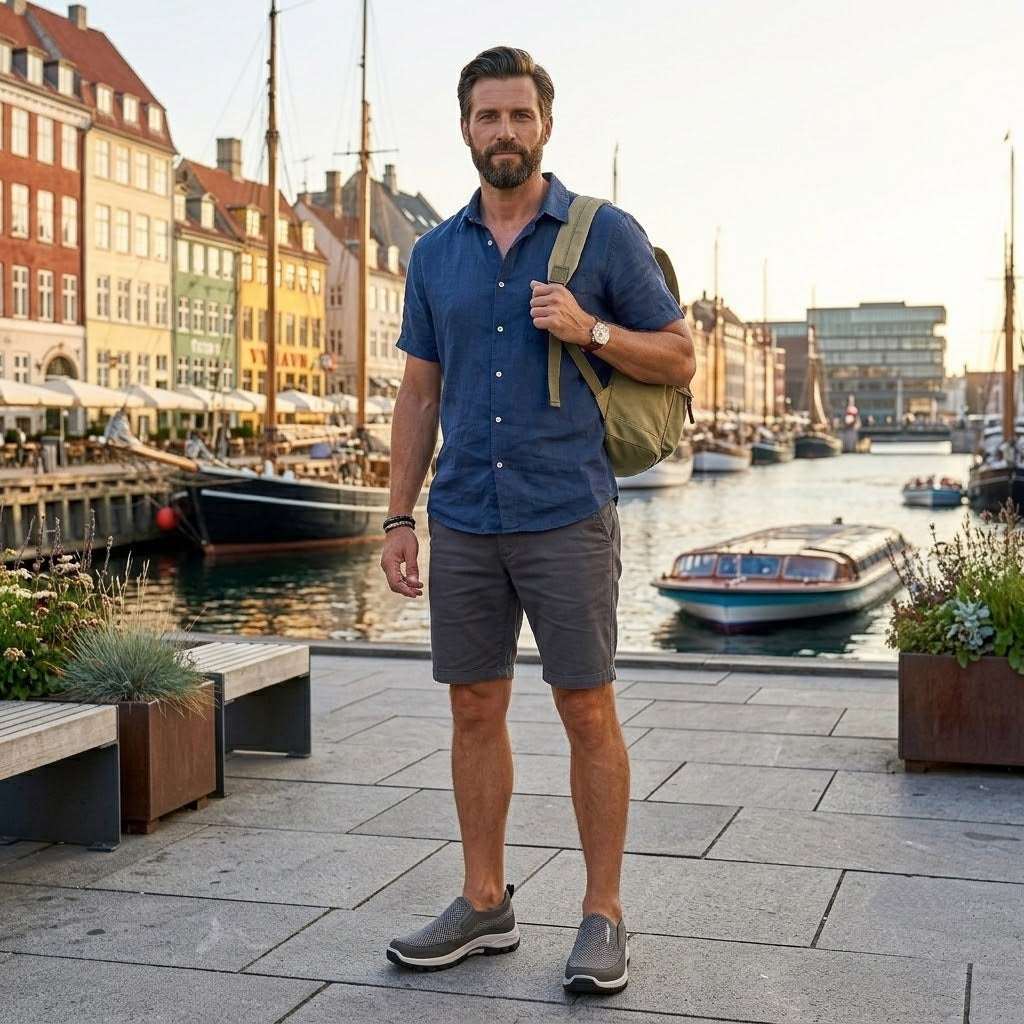 🔥 ¡50% de descuento hoy! 👞 Zapatos cómodos para caminar para hombre ✅ Alivian el dolor de pies ✅ Ligeros y transpirables, cómodos para caminar todo el día.