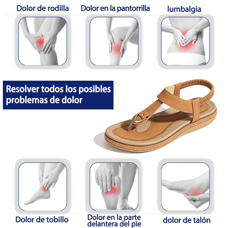 FOUNNE® 【⏰¡Hoy a mitad de precio!👟】Sandalias para mujer👡 | Correa trasera elástica para poner y quitar fácilmente | Cómodas y transpirables | La elección perfecta para las salidas de verano✅