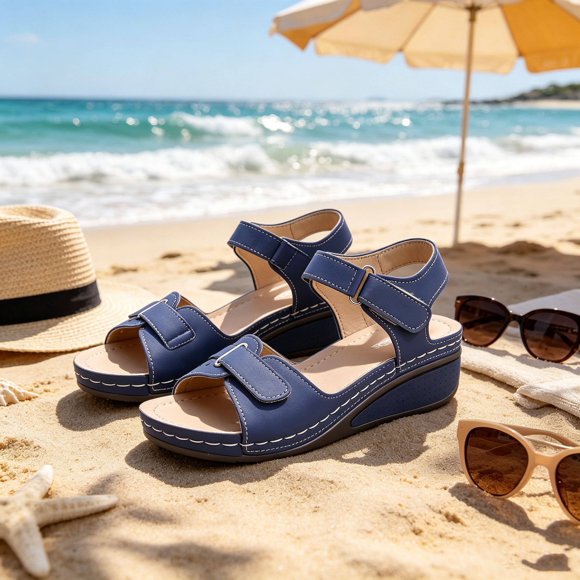 Sandalias ortopédicas FOUNNE® 【🔥50% de descuento hoy🎁】 Sandalias de verano👡✅ Diseño con velcro✅ Alivia el dolor de pies✅ Soporte para el arco: Comodidad todo el día👟（副本）