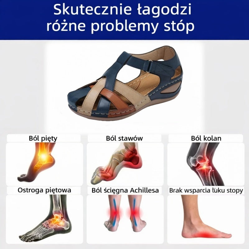 Zapatos ortopédicos FOUNNE® [🔥40% de descuento hoy🎁] Sandalias europeas completamente nuevas ✅ Diseño de punta ancha | Correas de velcro | Suela exterior duradera y antideslizante | 🔴Soporte de arco multipunto | Suaves y cómodas