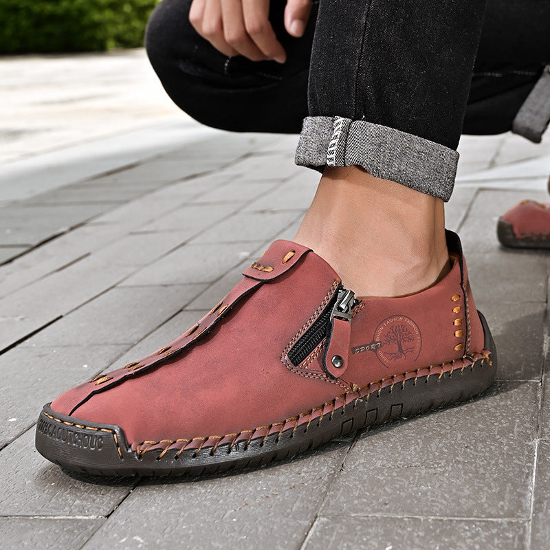 (🎉50% de descuento hoy, no te lo pierdas) 🐂 Zapatos ortopédicos de piel de becerro australiana para hombre 👞Cosidos a mano ✅Soporte de arco: caminar