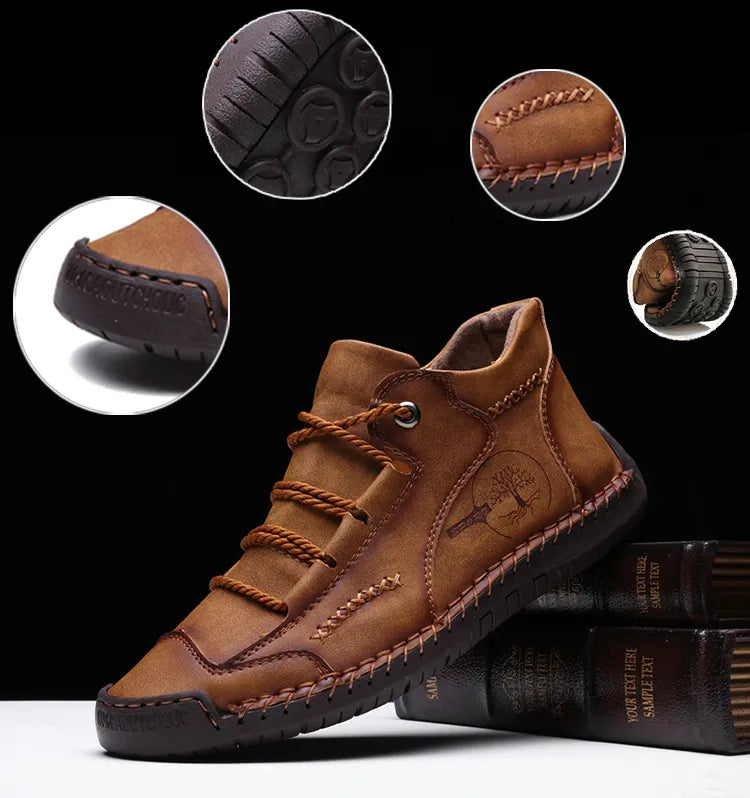 🔥 50% OFF | Zapatos de Piel de Becerro Premium: Soporte de Arco, Impermeables y Antideslizantes. ¡Camina sin esfuerzo!