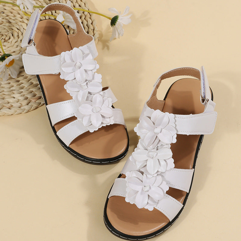 🔥 Sandalias ortopédicas de plataforma con estampado floral para mujer (verano) — Soporte para el arco — Diseño ergonómico — Ligeras y sin dolor en cada paso ✅