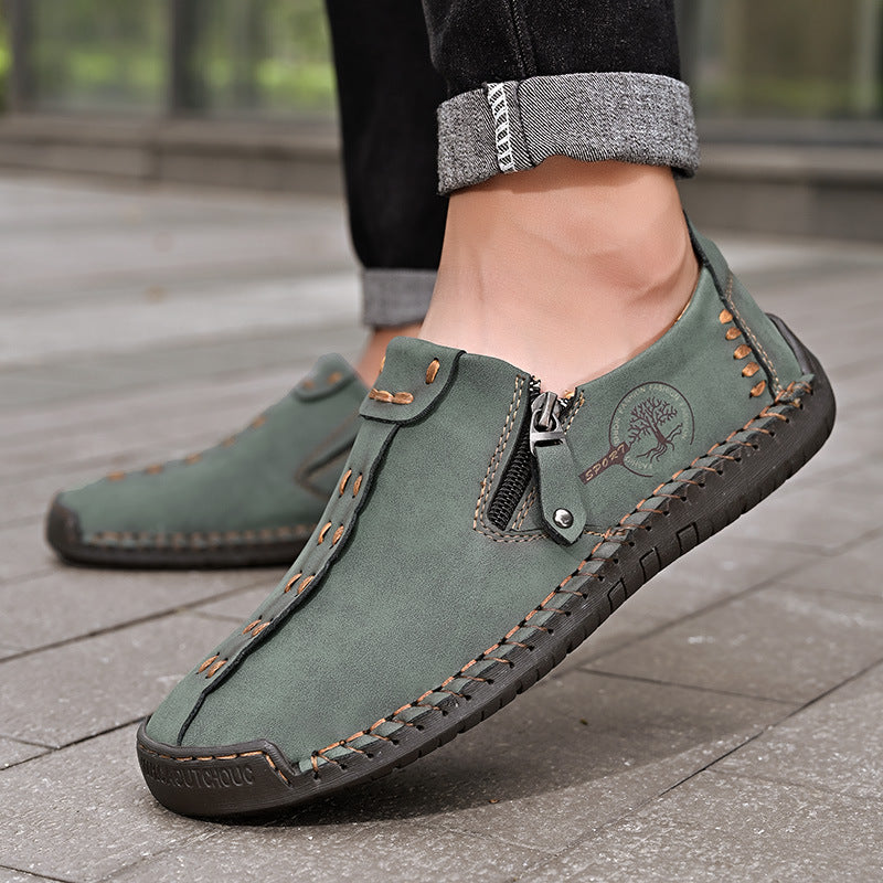 (🎉50% de descuento hoy, no te lo pierdas) 🐂 Zapatos ortopédicos de piel de becerro australiana para hombre 👞Cosidos a mano ✅Soporte de arco: caminar